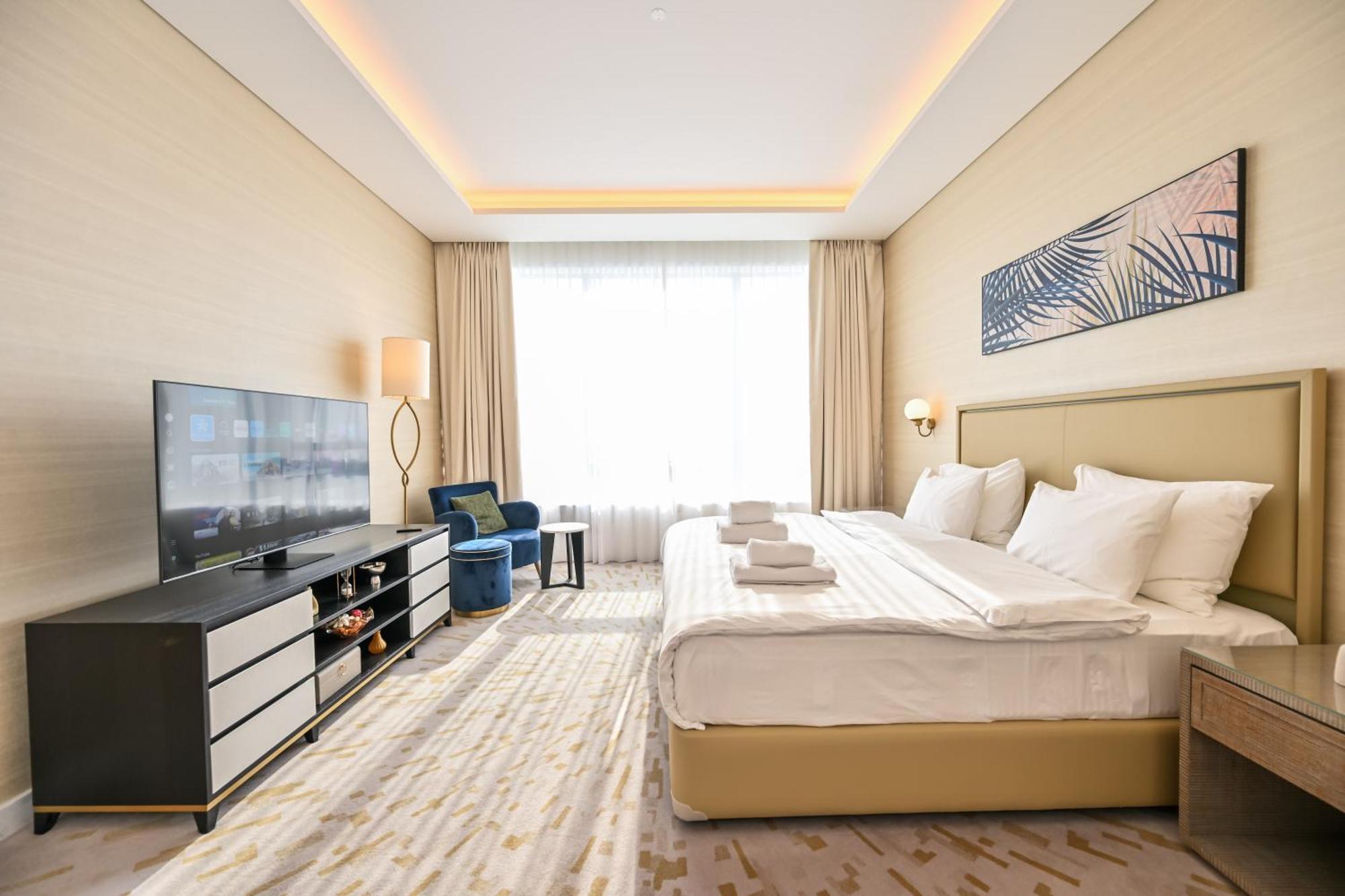 Stylish 1-br Retreat With Sweeping Views In Palm Tower Apartment Dubai
